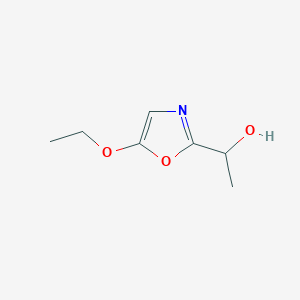 molecular formula C7H11NO3 B12882211 1-(5-Ethoxyoxazol-2-yl)ethanol 