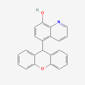 molecular formula C22H15NO2 B12882219 5-(9h-Xanthen-9-yl)quinolin-8-ol CAS No. 6325-83-3