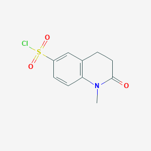 molecular formula C10H10ClNO3S B1288228 1-Methyl-2-oxo-1,2,3,4-tetrahydroquinoline-6-sulfonyl chloride CAS No. 140618-96-8
