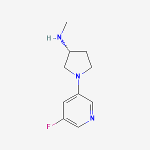 molecular formula C10H14FN3 B12882307 (R)-1-(5-Fluoropyridin-3-yl)-N-methylpyrrolidin-3-amine 