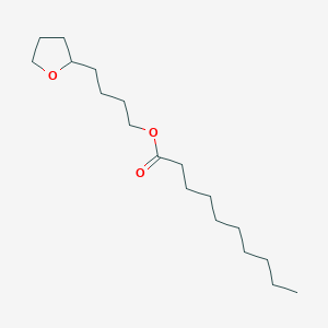 molecular formula C18H34O3 B12882356 4-(Oxolan-2-yl)butyl decanoate CAS No. 5453-16-7