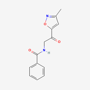 molecular formula C13H12N2O3 B12882417 N-[2-(3-Methyl-1,2-oxazol-5-yl)-2-oxoethyl]benzamide CAS No. 143034-82-6