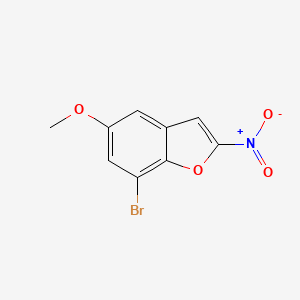 molecular formula C9H6BrNO4 B12882425 7-Bromo-5-methoxy-2-nitro-1-benzofuran CAS No. 56897-49-5