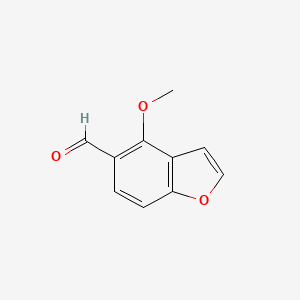 molecular formula C10H8O3 B12882429 5-Benzofurancarboxaldehyde, 4-methoxy- CAS No. 339366-83-5
