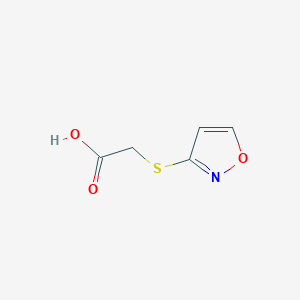 molecular formula C5H5NO3S B12882439 2-(Isoxazol-3-ylthio)acetic acid 