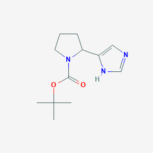 molecular formula C12H19N3O2 B12882453 tert-Butyl 2-(1H-imidazol-5-yl)pyrrolidine-1-carboxylate 
