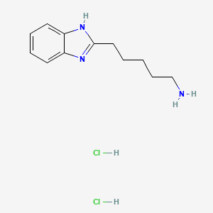 molecular formula C12H19Cl2N3 B1288257 5-(1H-Benzo[d]imidazol-2-yl)pentan-1-amine dihydrochloride CAS No. 94276-03-6