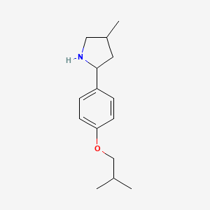 molecular formula C15H23NO B12882599 2-(4-Isobutoxyphenyl)-4-methylpyrrolidine 