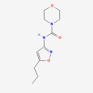 molecular formula C11H17N3O3 B12882607 N-(5-Propyl-1,2-oxazol-3-yl)morpholine-4-carboxamide CAS No. 55808-63-4