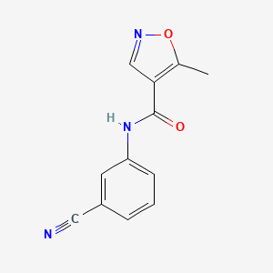 molecular formula C12H9N3O2 B12882643 N-(3-Cyanophenyl)-5-methylisoxazole-4-carboxamide CAS No. 61643-45-6