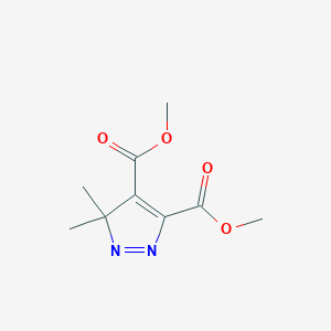 molecular formula C9H12N2O4 B12882655 Dimethyl 5,5-dimethylpyrazole-3,4-dicarboxylate CAS No. 13566-26-2