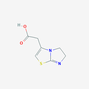 molecular formula C7H8N2O2S B128827 5,6-Dihydroimidazo[2,1-b][1,3]thiazol-3-ylacetic acid CAS No. 158197-27-4