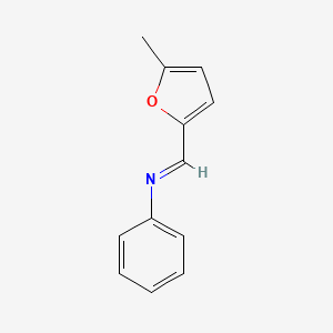molecular formula C12H11NO B12882792 (E)-1-(5-Methylfuran-2-yl)-N-phenylmethanimine CAS No. 61973-96-4