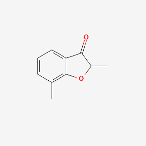 molecular formula C10H10O2 B12882806 3(2H)-Benzofuranone, 2,7-dimethyl- 