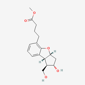 molecular formula C17H22O5 B12882925 Methyl 4-((1R,2S,3aR,8bR)-2-hydroxy-1-(hydroxymethyl)-2,3,3a,8b-tetrahydro-1H-cyclopenta[b]benzofuran-5-yl)butanoate 