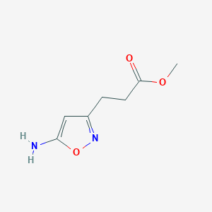 molecular formula C7H10N2O3 B12882940 Methyl 3-(5-aminoisoxazol-3-yl)propanoate 