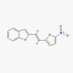 molecular formula C14H9NO4 B12883017 2-(2-(5-Nitrofuran-2-yl)vinyl)benzofuran 