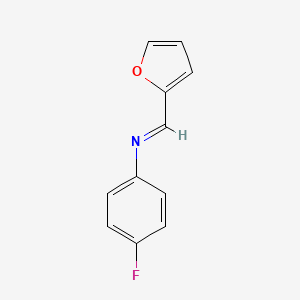 molecular formula C11H8FNO B12883032 Benzenamine, 4-fluoro-N-(2-furanylmethylene)- CAS No. 13533-21-6
