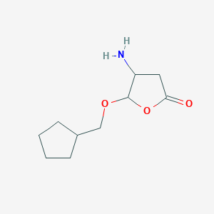 molecular formula C10H17NO3 B12883120 4-Amino-5-(cyclopentylmethoxy)dihydrofuran-2(3H)-one 