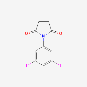 molecular formula C10H7I2NO2 B12883123 1-(3,5-Diiodophenyl)pyrrolidine-2,5-dione CAS No. 37010-47-2