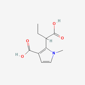 molecular formula C10H13NO4 B12883173 2-(2-Ethoxy-2-oxoethyl)-1-methyl-1H-pyrrole-3-carboxylic acid CAS No. 94133-60-5
