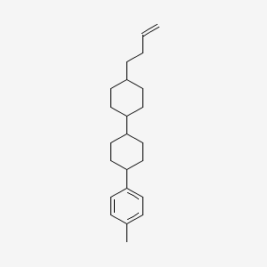 molecular formula C23H34 B1288324 trans,trans-4-But-3-enyl-4'-p-tolyl-bicyclohexyl CAS No. 129738-42-7