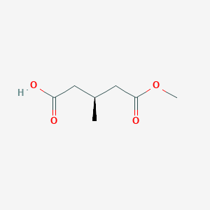 molecular formula C7H12O4 B12883376 (S)-5-Methoxy-3-methyl-5-oxopentanoic acid CAS No. 63473-61-0