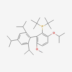 molecular formula C33H53O2P B12883401 Di-tert-butyl(3-isopropoxy-2',4',6'-triisopropyl-6-methoxy-[1,1'-biphenyl]-2-yl)phosphine 