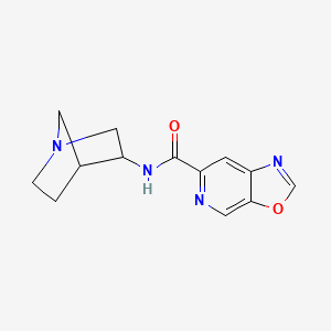 molecular formula C13H14N4O2 B12883415 N-(1-Azabicyclo[2.2.1]heptan-3-yl)oxazolo[5,4-c]pyridine-6-carboxamide 