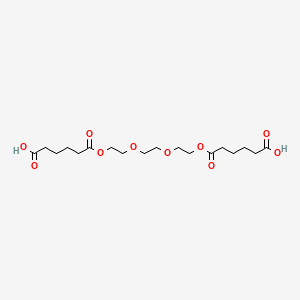 molecular formula C18H30O10 B12883446 6,17-Dioxo-7,10,13,16-tetraoxadocosane-1,22-dioic acid CAS No. 111982-75-3