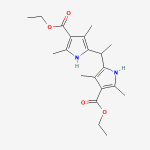 molecular formula C20H28N2O4 B12883506 Diethyl 5,5'-(ethane-1,1-diyl)bis(2,4-dimethyl-1H-pyrrole-3-carboxylate) CAS No. 75534-69-9