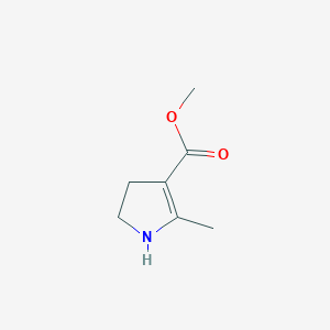 molecular formula C7H11NO2 B12883580 Methyl 2-methyl-4,5-dihydro-1H-pyrrole-3-carboxylate 