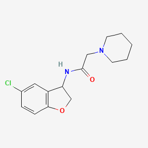 molecular formula C15H19ClN2O2 B12883600 N-(5-Chloro-2,3-dihydro-1-benzofuran-3-yl)-2-(piperidin-1-yl)acetamide CAS No. 105801-53-4