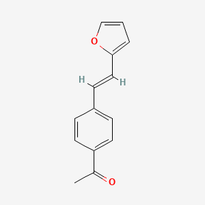 molecular formula C14H12O2 B12883653 1-(4-(2-(Furan-2-yl)vinyl)phenyl)ethanone 