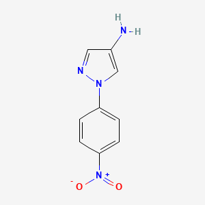 molecular formula C9H8N4O2 B12883693 1-(4-Nitrophenyl)-1H-pyrazol-4-amine CAS No. 62537-82-0