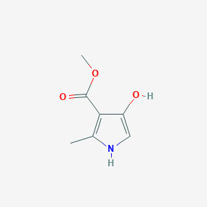 molecular formula C7H9NO3 B12883712 methyl 4-hydroxy-2-methyl-1H-pyrrole-3-carboxylate 