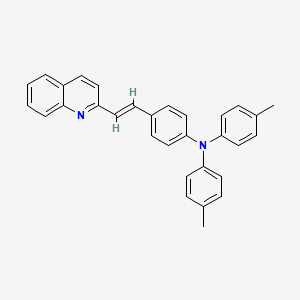 molecular formula C31H26N2 B12883802 4-Methyl-N-(4-(2-(quinolin-2-yl)vinyl)phenyl)-N-(p-tolyl)aniline 