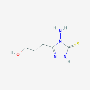 molecular formula C5H10N4OS B1288394 3-(4-Amino-5-mercapto-4H-1,2,4-triazol-3-YL)propan-1-OL CAS No. 828295-64-3