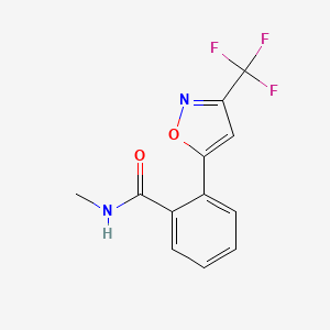 molecular formula C12H9F3N2O2 B12883951 N-Methyl-2-[3-(trifluoromethyl)-1,2-oxazol-5-yl]benzamide CAS No. 62039-95-6