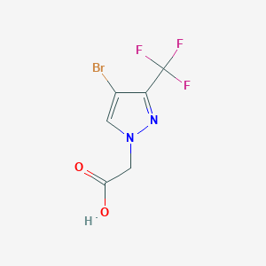 [4-bromo-3-(trifluoromethyl)-1H-pyrazol-1-yl]acetic acid