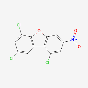 molecular formula C12H4Cl3NO3 B12883974 1,6,8-Trichloro-3-nitrodibenzo[b,d]furan CAS No. 141304-65-6