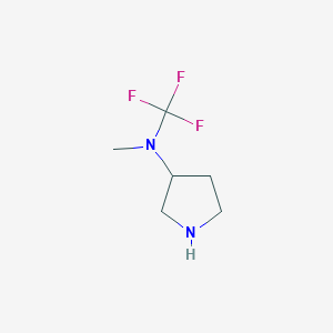 molecular formula C6H11F3N2 B12884029 N-methyl-N-(trifluoromethyl)pyrrolidin-3-amine 
