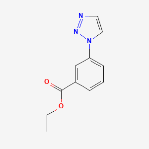 molecular formula C11H11N3O2 B12884043 Ethyl 3-(1H-1,2,3-triazol-1-yl)benzoate CAS No. 875312-86-0