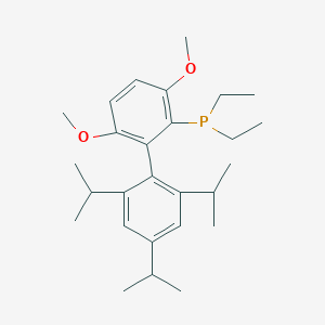 molecular formula C27H41O2P B12884080 Diethyl(2',4',6'-triisopropyl-3,6-dimethoxy-[1,1'-biphenyl]-2-yl)phosphine 