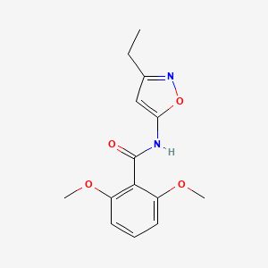 molecular formula C14H16N2O4 B12884086 N-(3-Ethyl-1,2-oxazol-5-yl)-2,6-dimethoxybenzamide CAS No. 82559-74-8