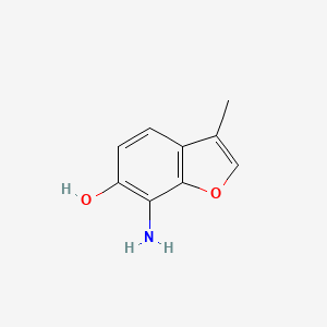 molecular formula C9H9NO2 B12884088 7-Amino-3-methylbenzofuran-6-ol 
