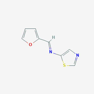 molecular formula C8H6N2OS B12884106 N-(Furan-2-ylmethylene)thiazol-5-amine 