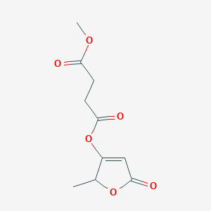 molecular formula C10H12O6 B12884128 Methyl 2-methyl-5-oxo-2,5-dihydrofuran-3-yl butanedioate CAS No. 61222-85-3