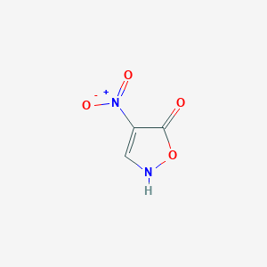 molecular formula C3H2N2O4 B12884146 5(2H)-Isoxazolone, 4-nitro- CAS No. 145440-80-8