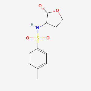 molecular formula C11H13NO4S B12884165 Benzenesulfonamide, 4-methyl-N-(tetrahydro-2-oxo-3-furanyl)- CAS No. 6513-20-8